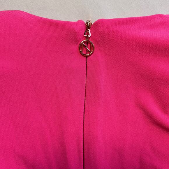 Nookie Dress Womens Small Neon Pink Envy Mini Long Sleeve Ruched Party Australia - Picture 10 of 10